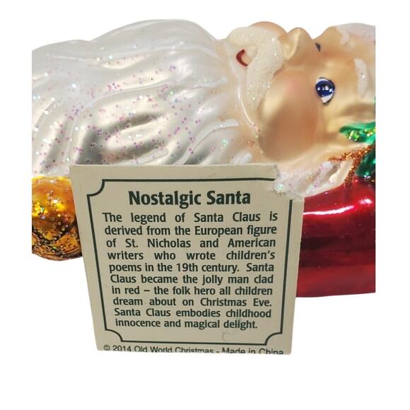 Old World Christmas Nostalgic Santa (40256) Blown Glass Ornament IOB - Picture 6 of 9
